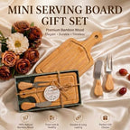Ziliny 70 Sets Baby Shower Prizes Mini Charcuterie Board, Bamboo Color - Image 4