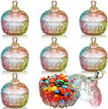 Tanlade 8 Pcs Glass Candy Jar with Lids Crystal Decorative Small Candy Dish Apothecary Jar with Lids Covered Glass Bowl Cute Jewelry Box Cookie Snack for Home Party Wedding (Colored) by Tanlade