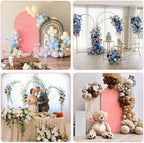 7.2FT, 6FT Wedding Arch Stand and Matching Dusty Rose Spandex Fitted Backdrop Cover Set, Round Top Chiara Stands for Birthday Party Baby Shower Decor (Dusty Rose) - Image 7