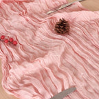 8 Pack Peach Pink Cheesecloth Table Runner 120 Inch Boho Wedding Decor - Image 6