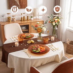 Rubtlamp 350 Pcs Brown Plastic Dinnerware Set (50 Guests), Amber And Gold Plastic Plates, Coffee Hammered Party Plates Set Include Dinner Plates, Dessert Plates, Cups, Cutlery Set Napkins for Party - Image 4