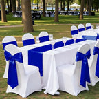MDS® Pack of 100 Satin Chair Sashes for Wedding & Events – Royal Blue - Image 6