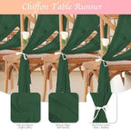 12 Pack Emerald Green Table Runner 10ft Romantic Chiffon Table Runner for Wedding Baby Shower and Birthday Party Cake Table Decorations(120 x 12 in) - Image 3