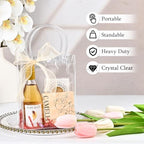 Ohuimrt 50 Pack 5.9" x 2.8" x 7.9" Clear Plastic Gift Bags with Handles - Image 4