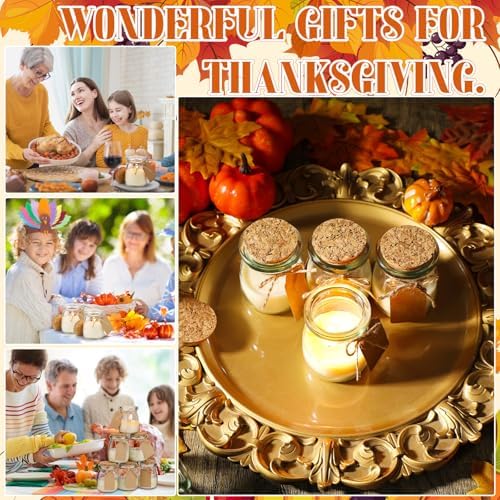 MTLEE 24 Pcs Fall Jar Candles Holiday Candle Gifts Natural Wax Jar with DIY Tag Cards Gift for Halloween Party Favor Home Supply Decor, Scents of Fall Wreath/Pumpkin/Apple/Comfort - Image 5