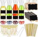 Mumufy 82 Pcs Mimosa Bar Supplies Carafes Flutes, Stylish, Colorful by Mumufy