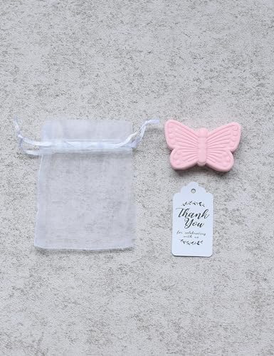 30 Piece Butterfly Soap Set for Baby Shower Party Favors, Christening Favors for Guests, Wedding, Bridal Shower Favors,Baby Girls Gender Reveal Party Favors. (Pink) - Image 4