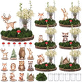 Rtteri 6 Set Woodland Animal Table Centerpiece Baby Shower Gifts Include Wood Slices Mason Jars with Forest Animal Decor Mushroom Moss Greenery for Rustic Party Gender Reveal Birthday Photo Props by Rtteri