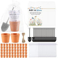 200 PCS Baby Shower Party Favor for Guests Include 50 Flower Seed Packets 50 Pots 50 Organza Bags 50 Garden Shovel for Baby Shower Birthday Party Favor, No Seeds by Unknown