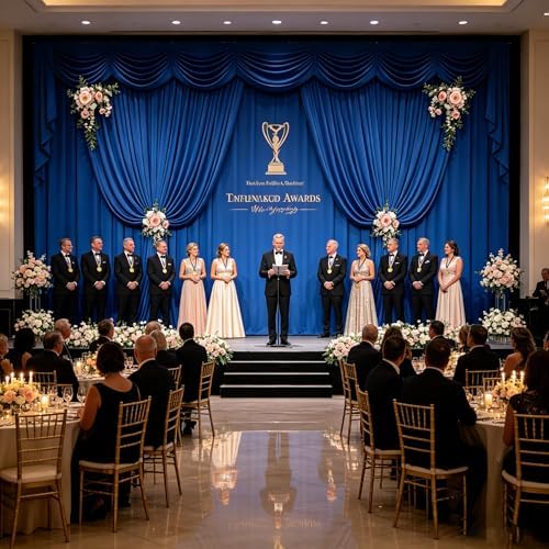 20ft x 10ft Royal Blue Wrinkle Free Backdrop Curtains for Graduation Party Backdrops Curtain Drapes Fabric Decor Photo Back Drop Cloth for Patriotic Holidays Birthday Wedding & Formal Event - Image 5