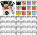 40 Pack 4 oz Mini Glass Jars with Silver Lids by EKKOVLAforHomeKitchen