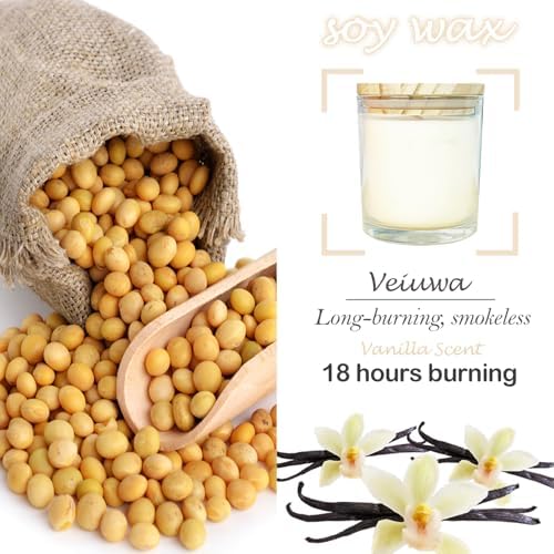 12 Pcs 6 Oz Bulk White Soy Candles,Vanilla Scented Candles Set,Bulk Aromatherapy Candle,Great Stress Relieving Scented Candle for Girls as a Gift for Birthdays, Weddings and More! - Image 3