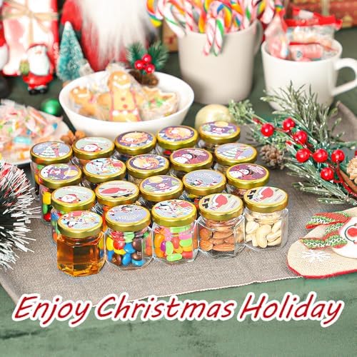 Syntic 60 Pcs 1.5 Oz Mini Honey Jars with Airtight Lids,Hexagon Glass - Image 4
