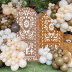 Withu Mexico Brown Arch Backdrop Cover for Baby Shower Mexican Talavera Fiesta Wedding Bridal Shower Baptism Birthday Party Arched Wall Decoration Doubleside Banner Background 3.3x6.5ft - Image 4