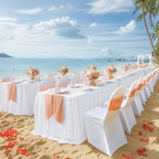 4 Pack White Tulle Tablecloths for 6 Foot Rectangular Tables, 72 x 30 Inch White Rectangle Table Cloth, Wrinkle Free Table Cover with Tutu Skirt for Wedding Birthday Party Banquet Buffet Decorations - Image 4