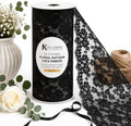 AK TRADING CO. 14" x 10 Yards Black Floral Crochet Lace Ribbon – Extra-Wide Vintage Trim for Crafts, Floral Design & Event Decorating by AK+Trading+Co.