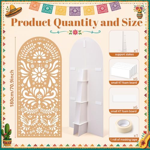 Gerrii 6 ft Cielito Lindo Arch Backdrop, All-in-one Stand up, Light Brown - Image 2