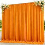20x10ft Orange Backdrop Curtain Panels for Parties - Wrinkle Free Polyester Photo Curtain Backdrop Wedding Back Drop Fabric Drapes for Party Decorations Background for Photography - Image 2