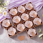 12 Pcs Wedding Favors for Guests Small Ceramic Bowls, Flower, Purple by SiliFine