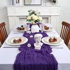 12 Pack 23 x 120 Inch Dark Purple Table Runner 10Ft Cheesecloth - Image 3