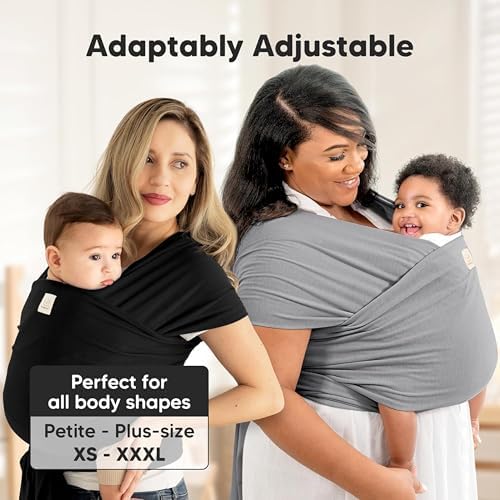 KeaBabies Baby Wrap Carrier, All in 1 Original Baby Carrier(Forest Berries) - Image 4