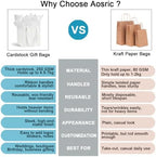 Aosric 12 Pack 12"x12"x12" White Square Gift Bags with Tissue Paper - Image 5