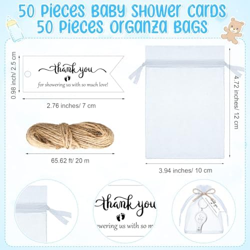 Vesici 50 Sets Baby Shower Nail Clipper Party Favors for Guests, It’s A Boy - Image 3