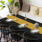16 Pack 2in1 Disposable Plastic Tablecloths 54" x 108" Black and Gold Dot Kitchen Table Cloth Rectangle Table Cover for Wedding Birthday Baby Shower Anniversary Christmas New Year Graduation - Image 4