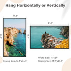 FLYJOE 14x24 Metal Picture Frame - Black Aluminum Picture Frames with Real Glass, Wall Mounting Horizontally or Vertically, Diploma, Certificates and Decor for Wall Gallery 24x14 Frame, Black - Image 4
