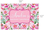 Andaz Press Custom Personalized Disposable Paper Placemats, 12 x 18 Inch, Set of 25, Custom Bridal Shower Pink Peonies Floral, Tableware, Dining, Tabletop, Table Setting for Wedding, Bridal Shower - Image 3