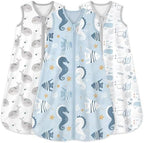 Yoofoss Baby Sleep Sack 0-6 Month 0.5TOG 100% Organic Cotton 2-Way Zipper by YOOFOSS