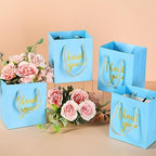 Honoson 60 Pcs Mini Thank You Gift Bag with Handle Bulk,Light Blue - Image 2