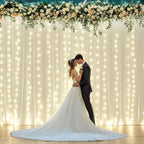 10x10ft Ivory Backdrop Curtains with Lights Photo Drapes Wrinkle Free Fabric Backdrop Curtain for Wedding Birthday Party Baby Shower Bridal Shower Home Party Background Decorations - Image 6