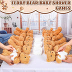 Seenelling 12 Sets Bear Diaper Changing Baby Shower Game Kit, Brown - Image 2