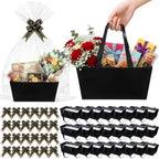 Funnymoom 24 Pack Black Empty Gift Baskets Bulk, Cardstock Favor Boxes by Funnymoom
