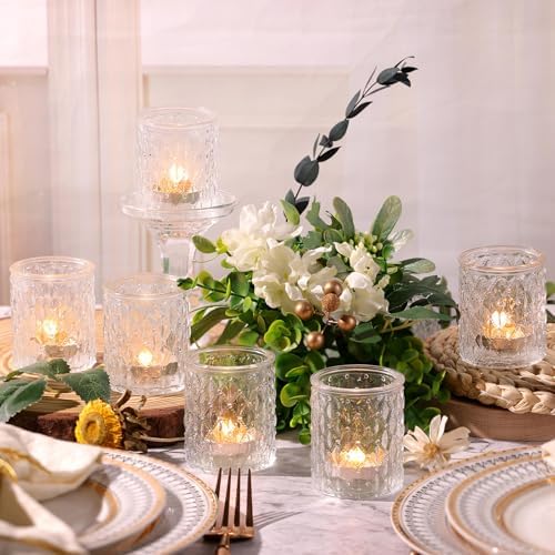 36pcs Clear Votive Candle Holders, Glass Candle Holders for Wedding Table Decorations, Tea Light Candle Holder, Candle Votives for Baby Shower Christmas Party Table Decor, Home Decor - Image 2