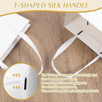 Ethhqu 30 Pack Medium White Gift Bags with Handles & 30 Tissue Papers - Image 4