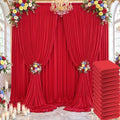 60×14ft Wrinkle Free Red Backdrop Curtain, Soft Silky Easy to Drape Wedding Drapes for Backdrop, 12 Panels 5×14ft Photo Back Drop Curtains for Parties Birthday Photography Background Cloth by ENJOYYOURPARTY