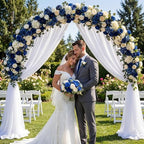 Geosar 24 Bundles Artificial Peonies Flowers,Royal Blue,White - Image 7
