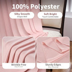 20ft×10ft Wrinkle Free Dusty Pink Backdrop Curtain for Parties - Image 4
