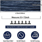 35x72 Inch Navy Blue Cheesecloth Table Runner Wedding Birthday Party Decor - Image 2