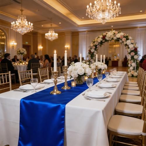 Satin Chair Sashes Bows 50 Pack Universal Polyester Chair Ribbons for Wedding Anniversary Retirement Party Birthday Engagement Banquet Graduation Outdoor Events Decor (Royal Blue, 50 pcs) - Image 6