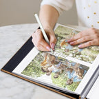 Large Photo Album Self Adhesive, DIY Scrapbook Album for 4x6 8x10 10x12 Pictures, 60 Pages Brown Linen Cover Memory Book, Ideal Gift for Family Wedding Baby Christmas Anniversary - Image 6