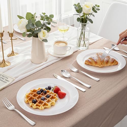 WDF 500PCS Silver Plastic Silverware - Plastic Silver Utensils - 250 Forks 125 Spoons 125 Knives - Heavy Duty Disposable Silverware Sets for Party/Baby Shower/Wedding - Image 2