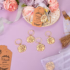 24 Rose Flower Key Chains,Flower Key Chains and Keyrings for Wedding Party Favors,Creative Valentine's Day Gifts, Decorations or Bridal Shower Keepsakes Party Favors,Roses Keychain Bulk - Image 5