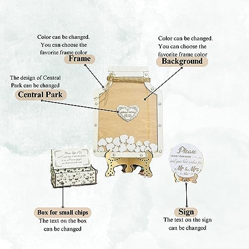 Personalized Mason Jar Wedding Guest Book Alternative Drop Box, Rustic Set - Image 5