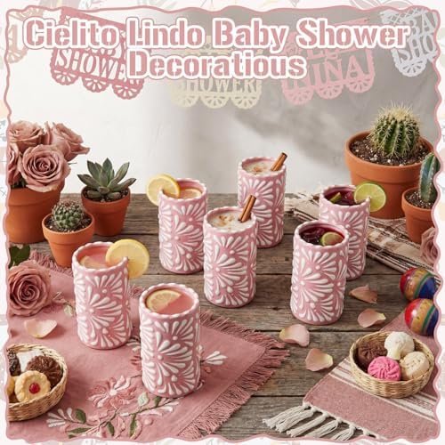 Cielito Lindo Party Favors, 12 Set, Pink, Handleless - Image 5