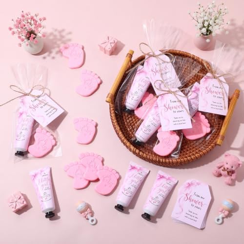 25 Sets Pink Bow Baby Shower Favors for Guests - Image 5