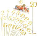 Novabright 20 Pcs Metal Table Numbers 1-20 for Wedding Reception, Gold by Unknown