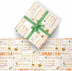 AOFUN Custom Name Gift Wrapping Paper Christmas Wrapping Supplies First Birthday Wrapping Paper Boy Paper Gifts Custom Wrapping Paper 3 Rolls 58" x 23" - Image 2